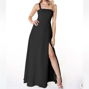 Black Chiffon Azazie Jay Bridesmaid Dress